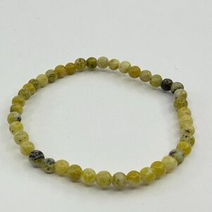 Yellow & Grey Beaded Bracelet - Boho Festival Stackable Jewelry